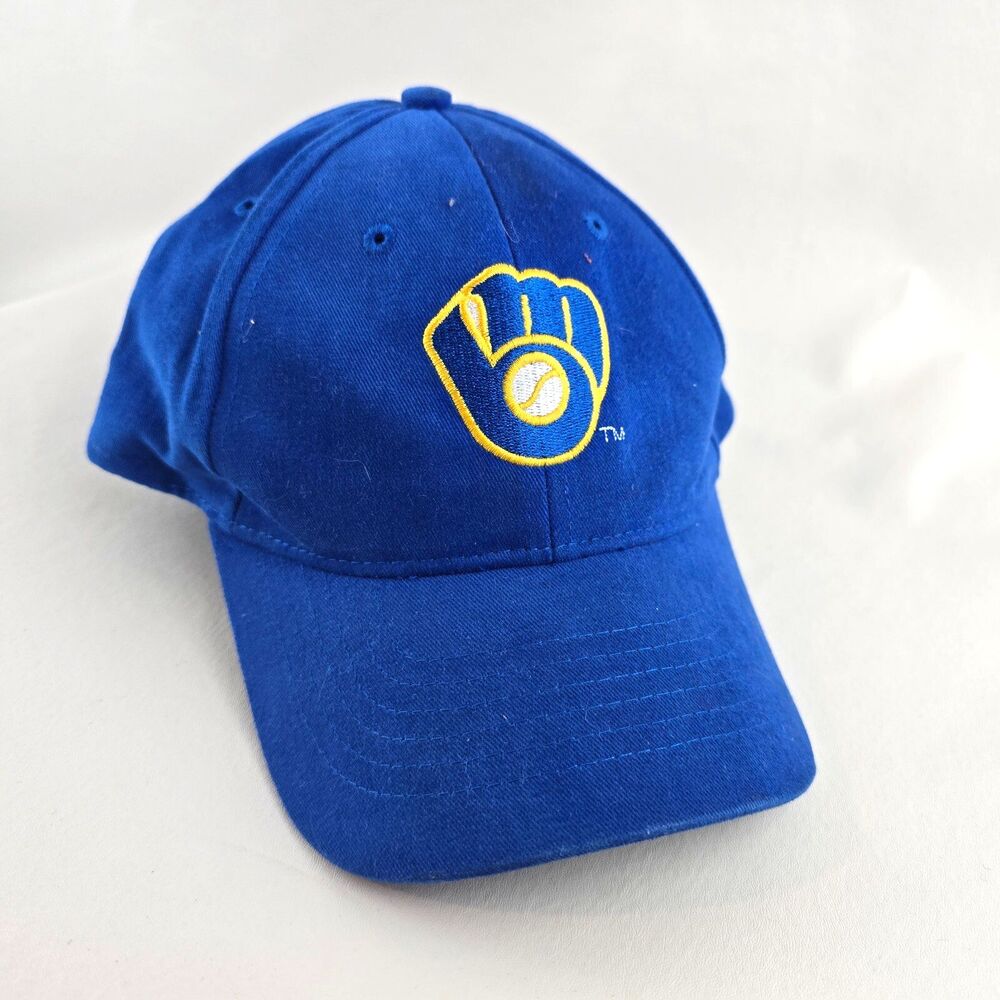 Milwaukee Brewers Hat Mens One Size Blue Glove Adjustable Cap Baseball Culvers